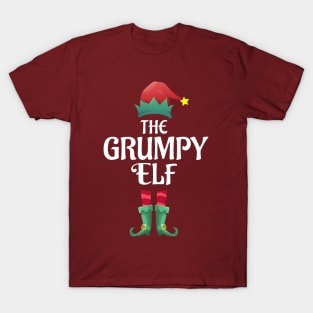 The Grumpy Elf Christmas Matching Pajama PJ Family Party Gift T-Shirt